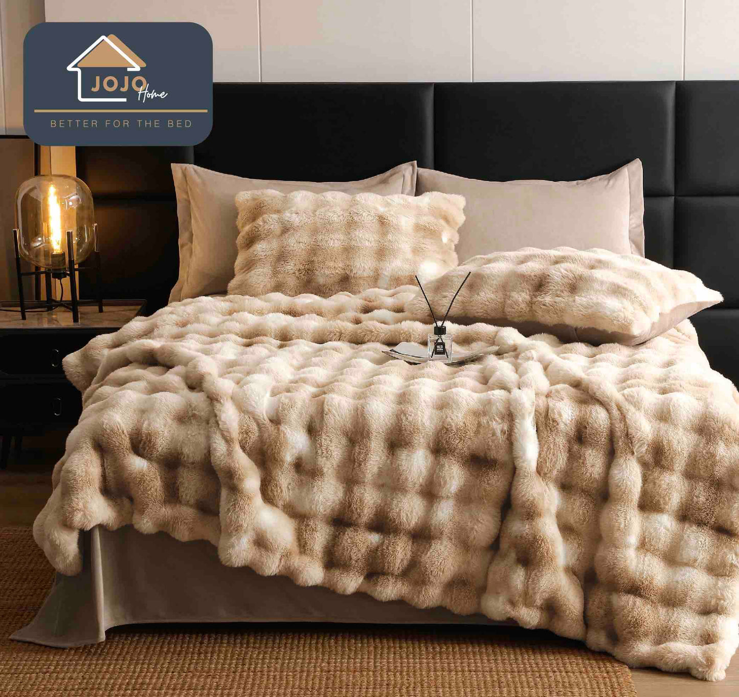 Lenjerie De Pat Pufoasa Rabbit Luxury Edition, 6 Piese, 2 Persoane