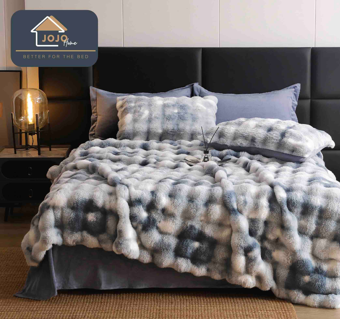 Lenjerie De Pat Pufoasa Rabbit Luxury Edition, 6 Piese, 2 Persoane