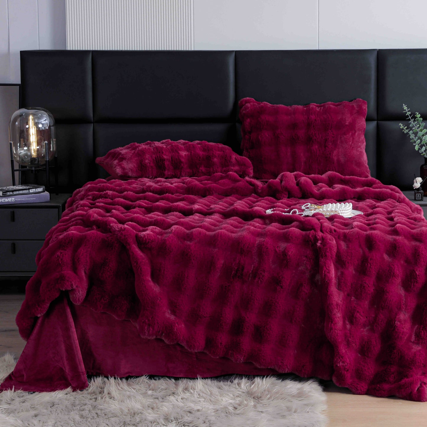 Lenjerie De Pat Pufoasa Rabbit Luxury Edition, 6 Piese, 2 Persoane
